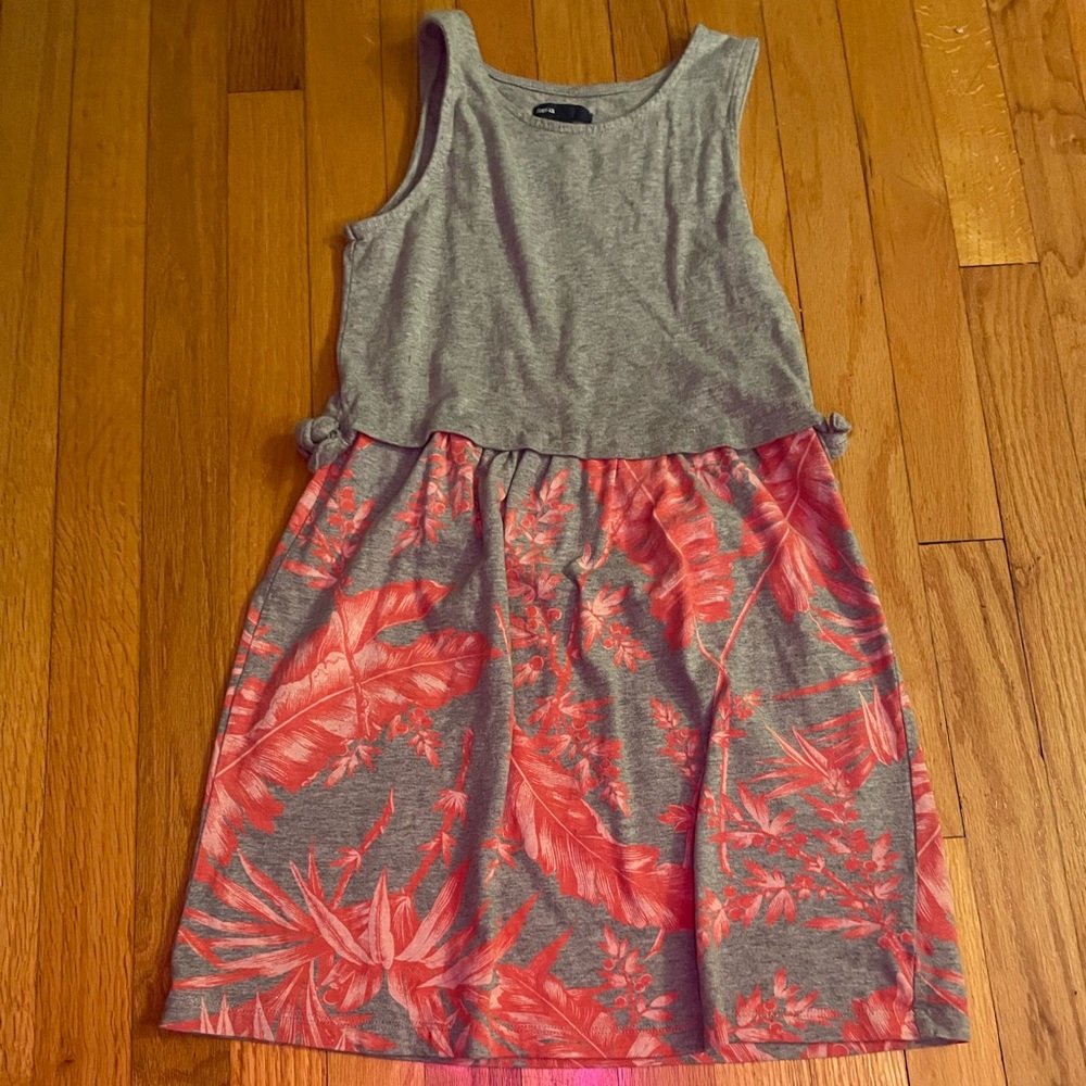 GAP Gray and Pink Tropical Kids Dress